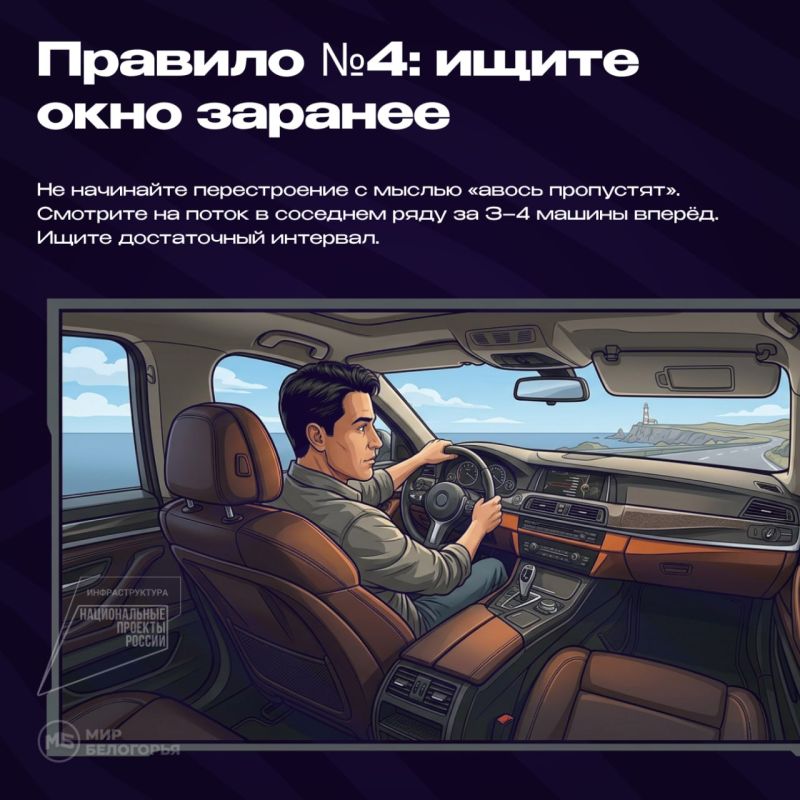 Как правильно перестраиваться в плотном потоке? Как правильно перестраиваться в плотном потоке?