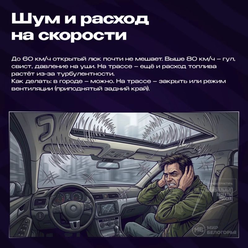 Можно ли ездить с открытым люком? Можно ли ездить с открытым люком?