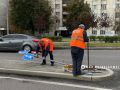 Сотрудники Белгорблагоустройства восстановили дорожный знак возле «Белгород-Арены»