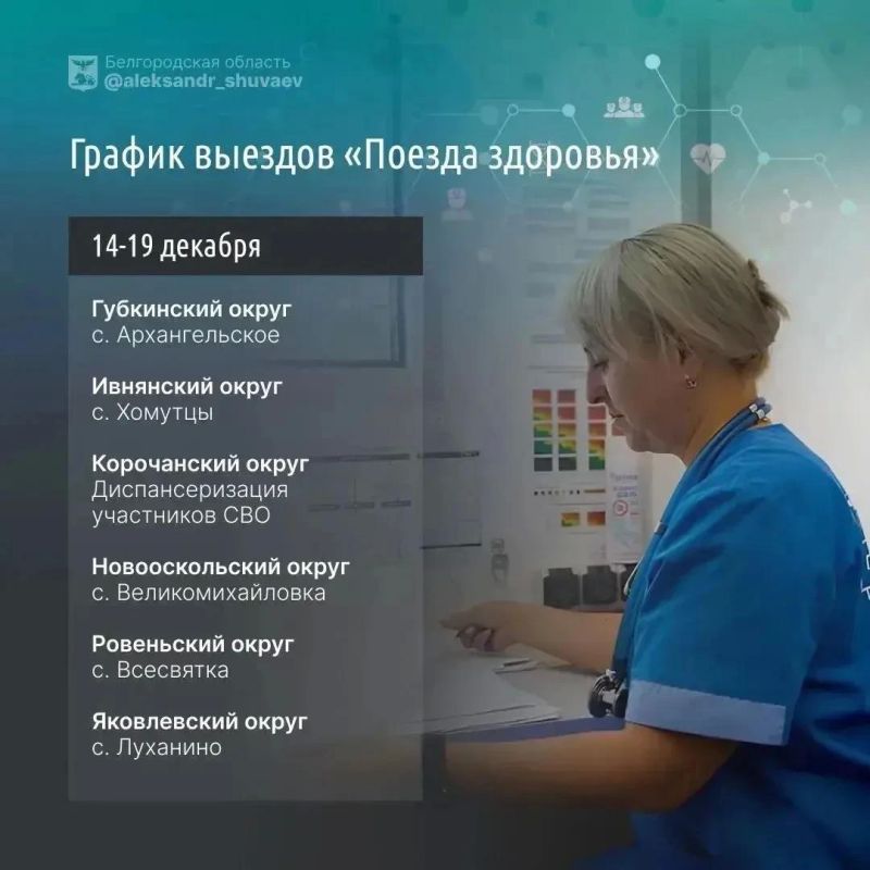 Александр Шуваев: за неделю к медикам «Поездов здоровья» обратились 1 431 белгородцев Александр Шуваев: за неделю к медикам «Поездов здоровья» обратились 1 431 белгородцев