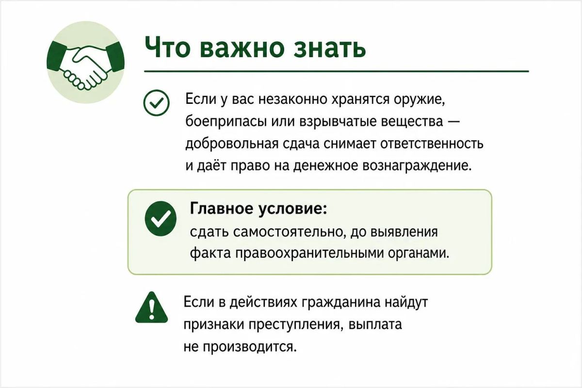 Добровольная сдача оружия: безопасность округа и вознаграждение Добровольная сдача оружия: безопасность округа и вознаграждение