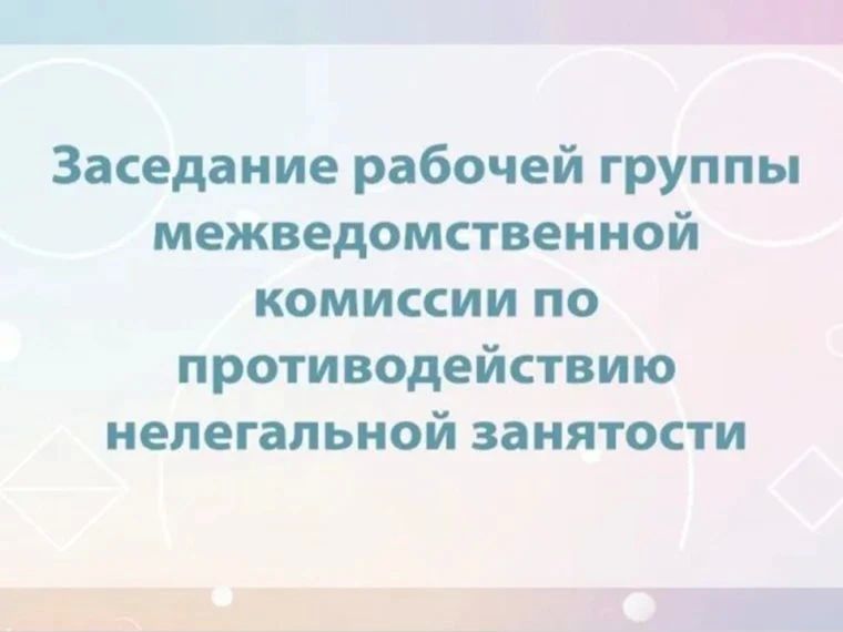 Состоялось очередное заседание рабочей группы по противодействию нелегальной занятости