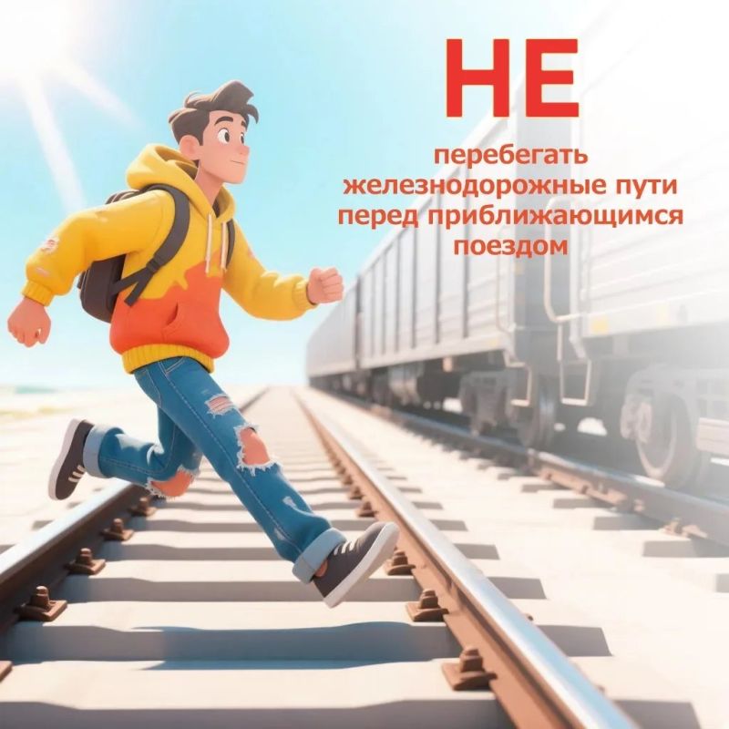 Уважаемые старооскольцы!. Соблюдайте требования правил безопасности при нахождении на железнодорожных путях и обязательно обучите этим правилам своих детей