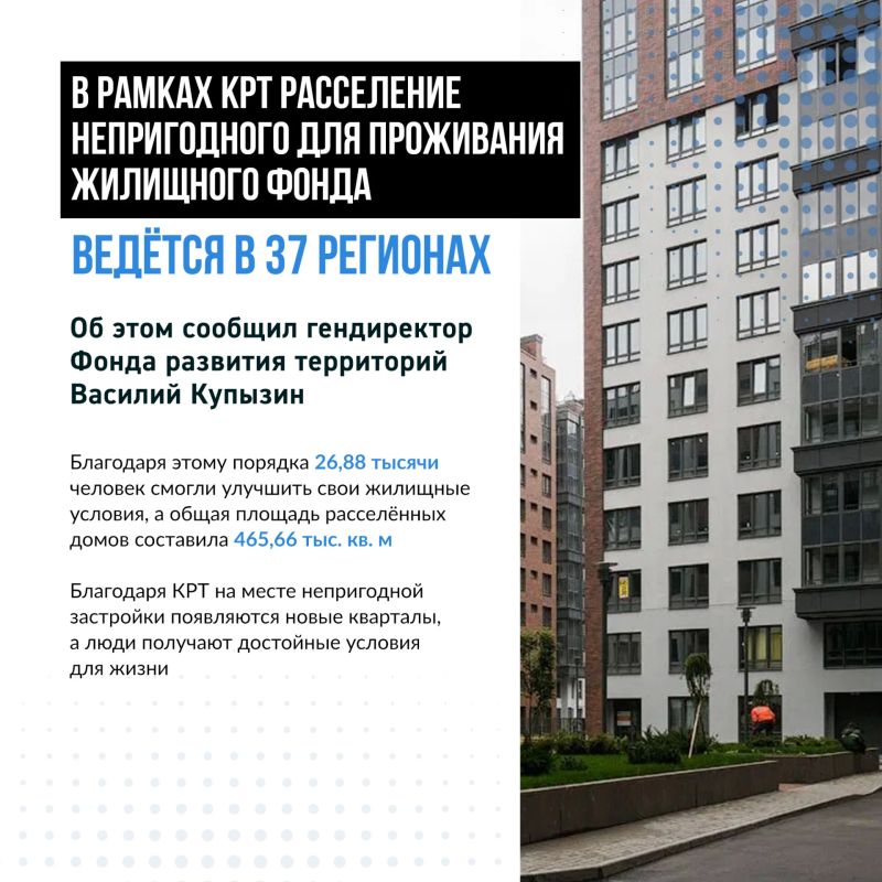 Вице-премьер Марат Хуснуллин сообщил о результатах проектов комплексного развития территорий в России Вице-премьер Марат Хуснуллин сообщил о результатах проектов комплексного развития территорий в России