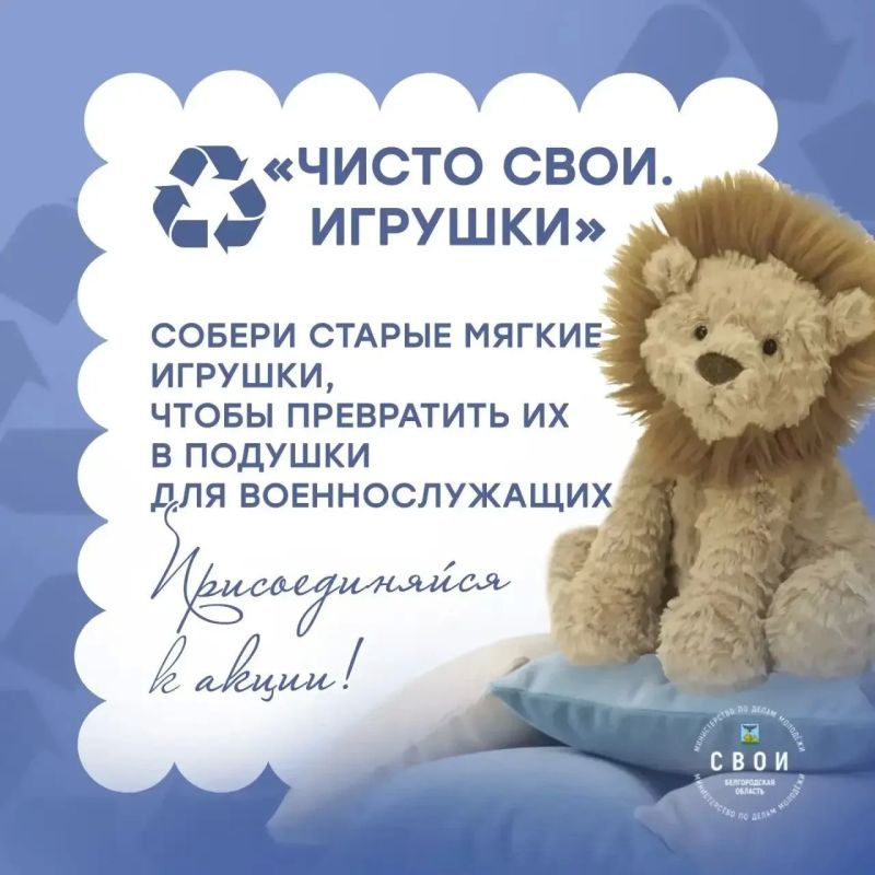 В Белгородской области стартовала акция по сбору игрушек «Чисто свои