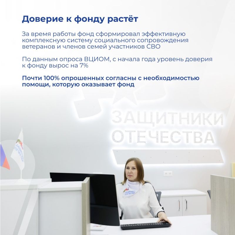 Фонд «Защитники Отечества» помогает ветеранам СВО и их семьям Фонд «Защитники Отечества» помогает ветеранам СВО и их семьям