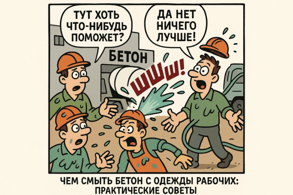 Эффективные способы удалить бетон с рабочей одежды