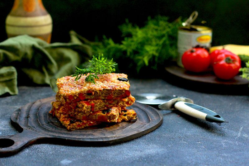 Овощная лепешка с фаршем и сыром: идеальный перекус без муки