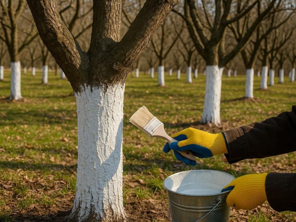 Побелка деревьев: как избежать ошибок и защитить сад от зимних трудностей